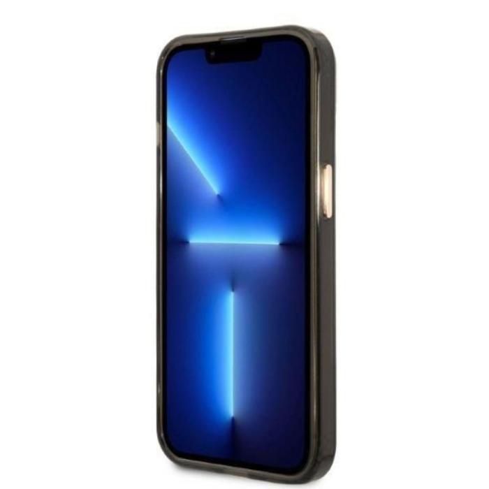 Guess - GUESS iPhone 13 Skal MagSafe Gold Outline Translucent - Svart