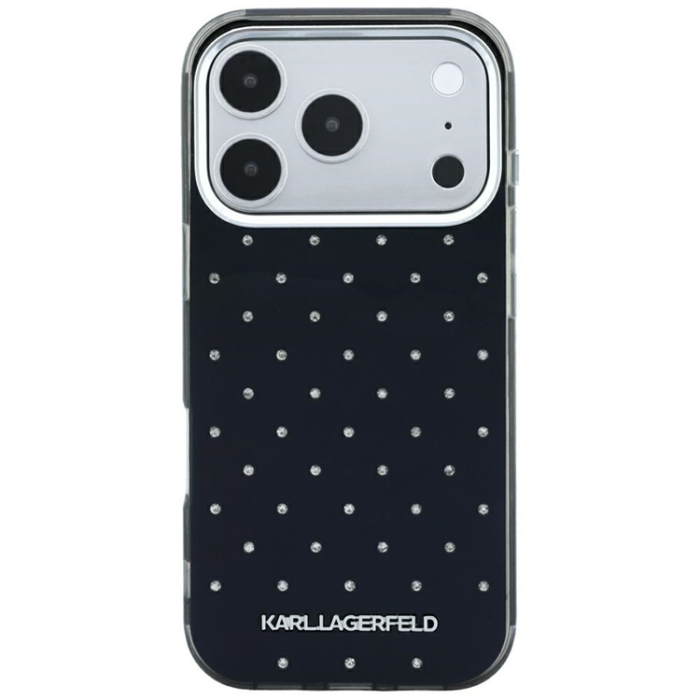 KARL LAGERFELD - Karl Lagerfeld Mobilskal För iPhone 18 Pro/17 Pro IML Rhinestones - Svart