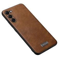 SULADA - SULADA Mobilskal till Galaxy S25 PU L&auml;der + TPU + PC - Brun