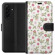 Gustaf - Pl&aring;nboksfodral till Samsung Galaxy A17 5G med Blommigt