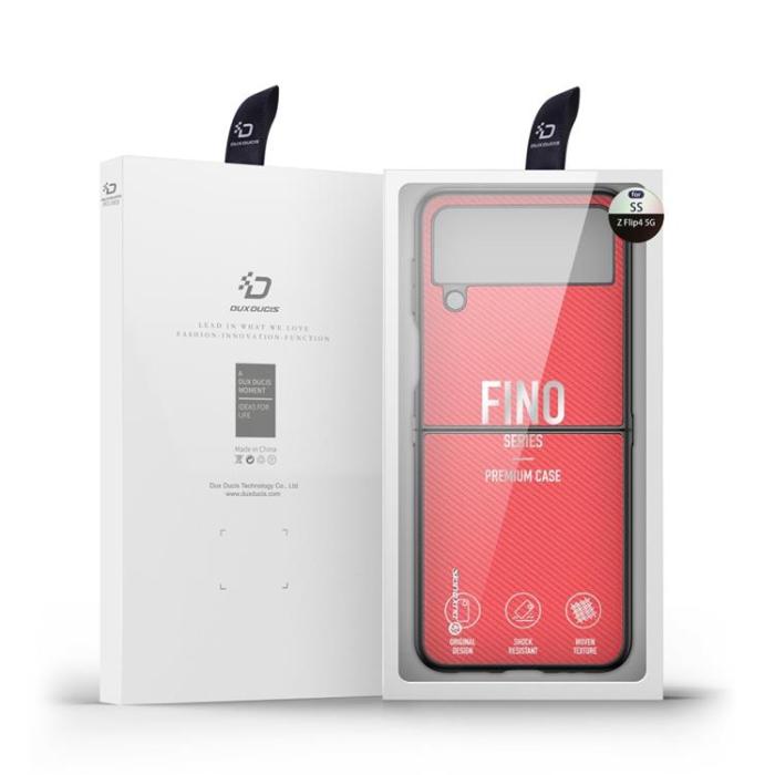 Dux Ducis - Dux Ducis Galaxy Z Flip 4 Skal Fino - Röd