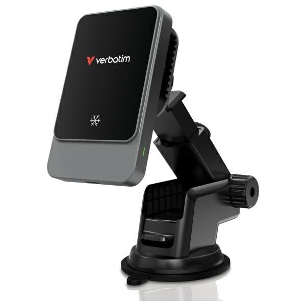 Verbatim Bilhållare med 15W Trådlös Laddning RGB - Svart Silver | 505295 | AlltMobil