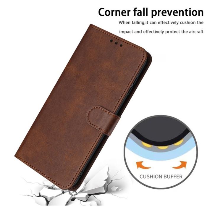 OEM - Plånboksfodral för Samsung Galaxy S26 Flip Ställ Konstläder - Brun