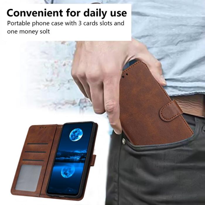 OEM - Plånboksfodral för Samsung Galaxy S26 Flip Ställ Konstläder - Brun