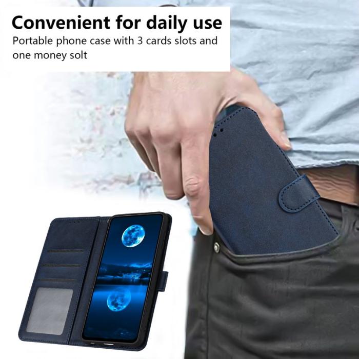 OEM - Plånboksfodral för Samsung Galaxy S26 Flip Ställ Konstläder - Safir