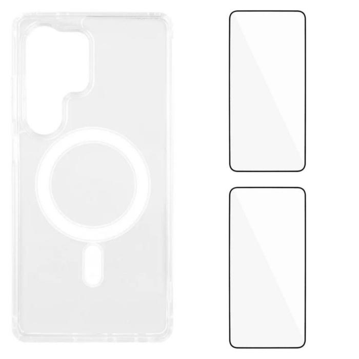WANLONFENG - WANLONFENG Mobilskal för Samsung Galaxy S26 Ultra Magnetiskt TPU - Transparent