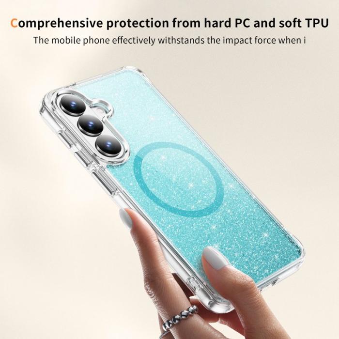 OEM - Mobilskal för Samsung Galaxy S26 Glitter Magnetiskt PC + TPU - Blå