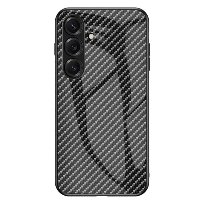 OEM - Mobilskal för Samsung Galaxy S26 Tempererat glas Stötsäker - Svart Fiber