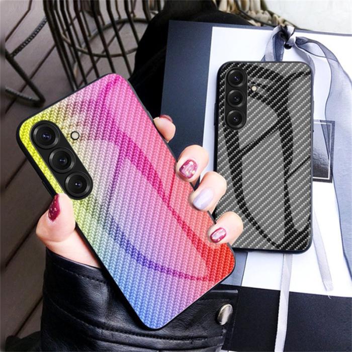 OEM - Mobilskal för Samsung Galaxy S26 Tempererat glas Stötsäker - Svart Fiber
