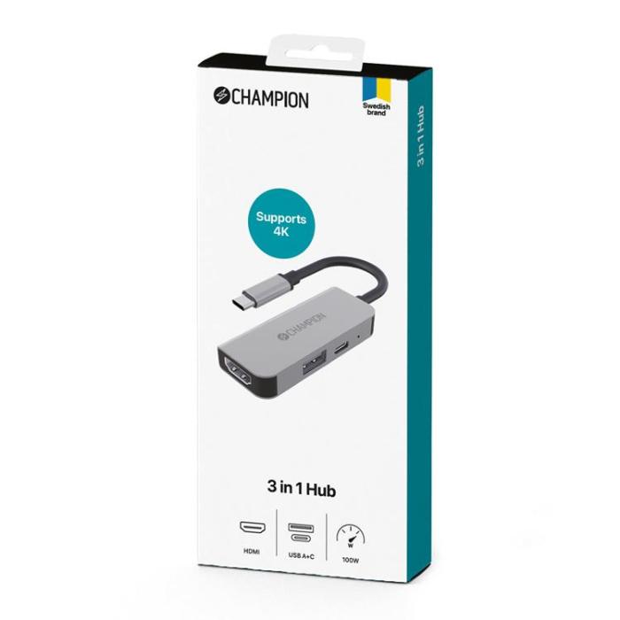 Champion - CHAMPION 3 in 1 USB Hub
