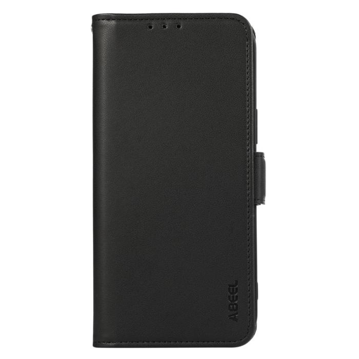 ABEEL - ABEEL Mobilskal till iPhone 16 Plus KonstLäder RFID-Skydd - Svart