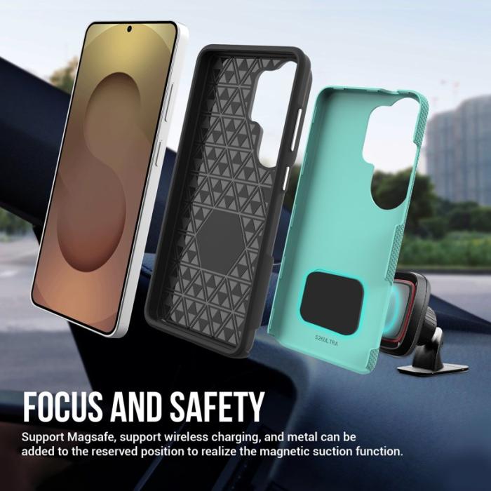 OEM - Mobilskal för Samsung Galaxy S26 Ultra TPU + PC Anti-Drop - Mintgrön