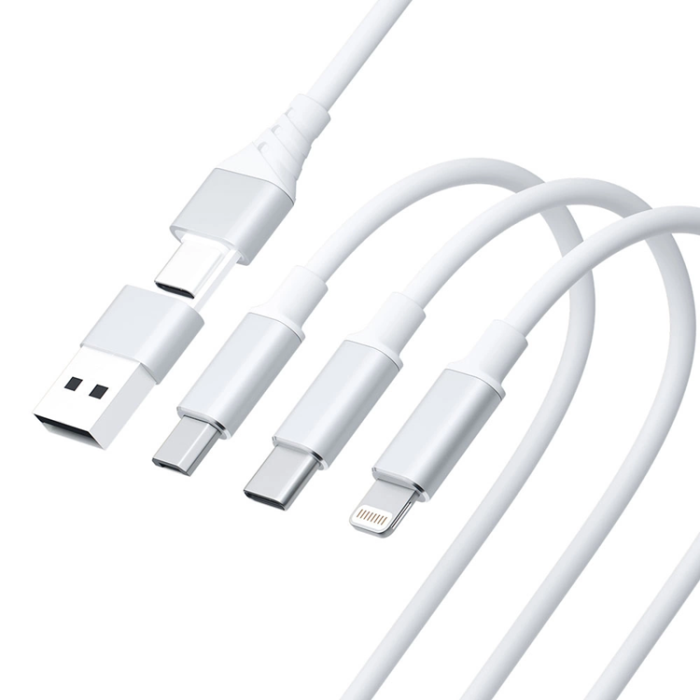 3MK - 3mk 3in1 USB-A till USB-C Lightning microUSB kabel 1.5m