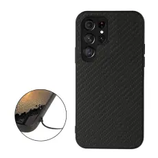 OEM - Galaxy S22 Ultra Mobilskal Carbon Fiber - Svart