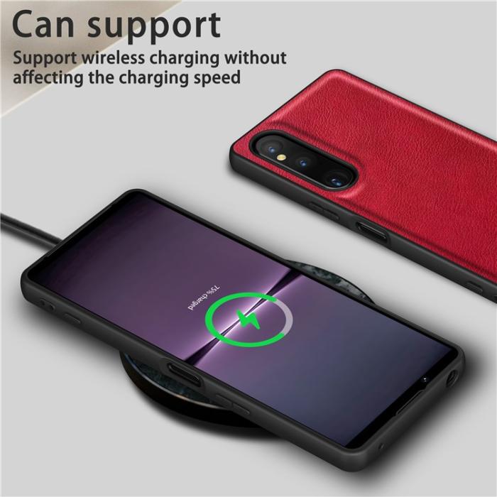 A-One Brand - Sony Xperia 10 V Mobilskal TPU PU-Läder - Röd