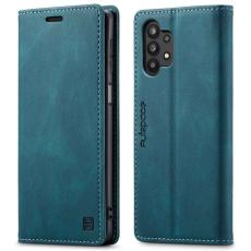 AUTSPACE - AUTSPACE A01 Pl&aring;nboksfodral f&ouml;r Samsung Galaxy A32 5G - Konstl&auml;der - Bl&aring;