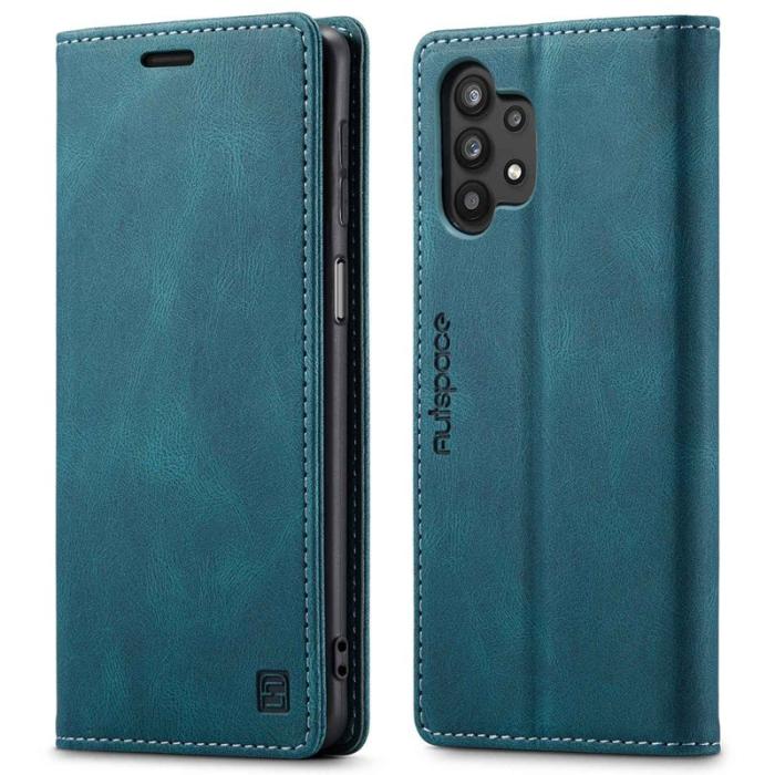 AUTSPACE - AUTSPACE A01 Plånboksfodral för Samsung Galaxy A32 5G - Konstläder - Blå