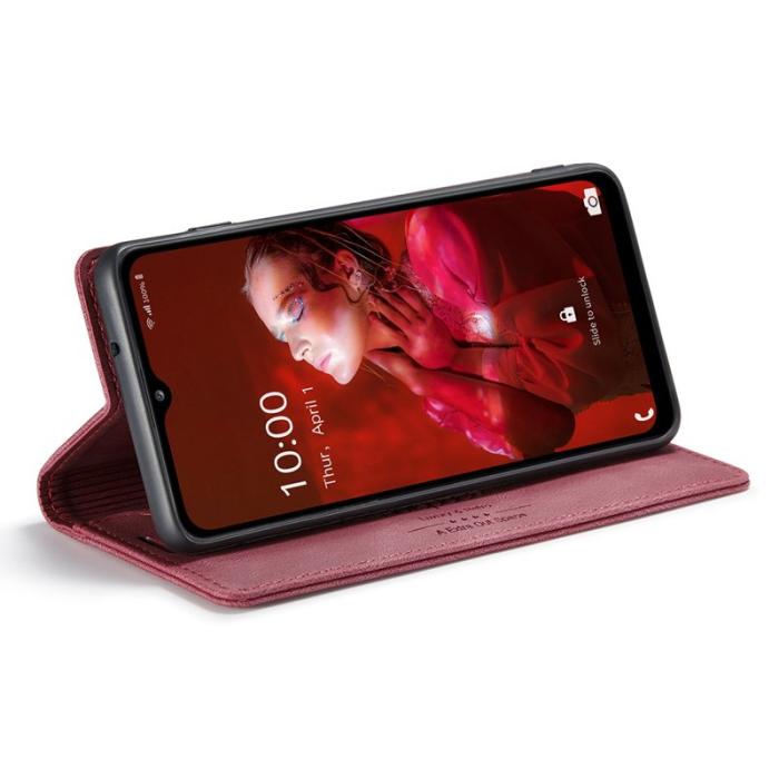 AUTSPACE - AUTSPACE A01 Plånboksfodral för Samsung Galaxy A32 5G - Konstläder - Röd