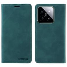 BETOPNICE - BETOPNICE 003 f&ouml;r Xiaomi 14 Konstl&auml;der Pl&aring;nboksfodral RFID-Skydd - Gr&ouml;n