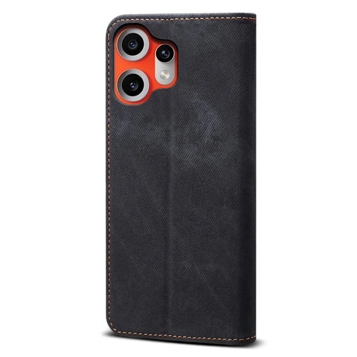 A-One Brand - Nothing CMF Phone 2 Pro Plånboksfodral Jeans Cloth Texture - Svart