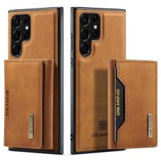 DG.MING - DG.MING M2 Series 2-in-1 Wallet Mobilskal f&ouml;r Samsung Galaxy S22 Ultra - Brun