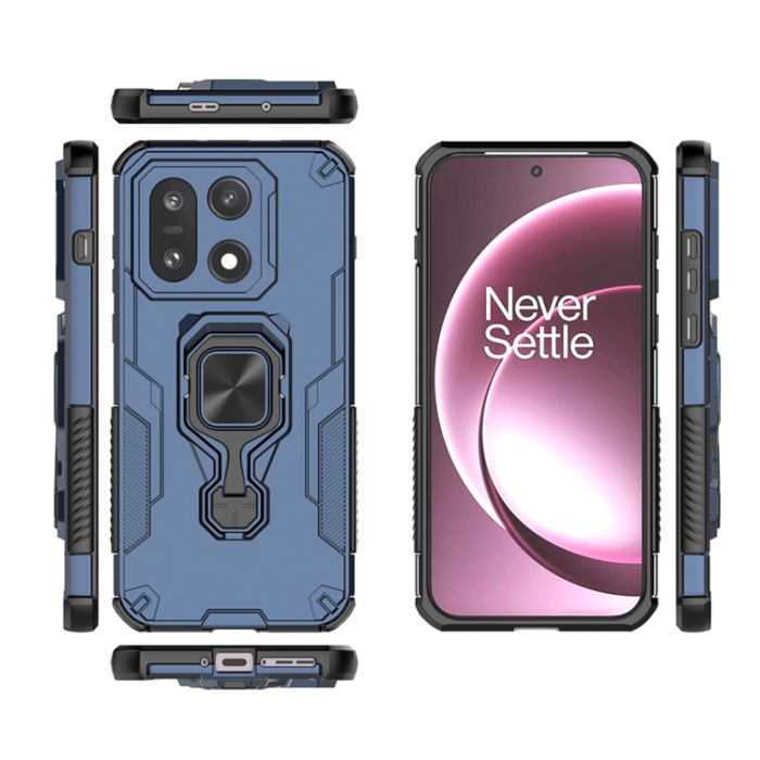 A-One Brand - OnePlus 15 5G Mobilskal Rotatable Ring Kickstand - Blå