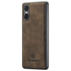 DG.MING - DG.MING Mobilskal till Sony Xperia 10 VI PU L&auml;der Hybrid - Brun
