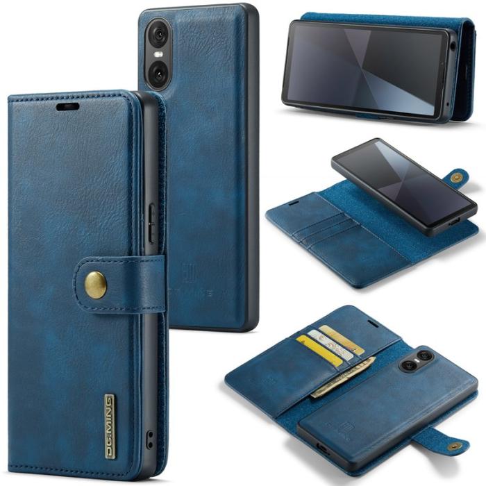 DG.MING - DG.MING Sony Xperia 10 VI Plånboksfodral 2 i 1 Removable Äkta läder - Blå