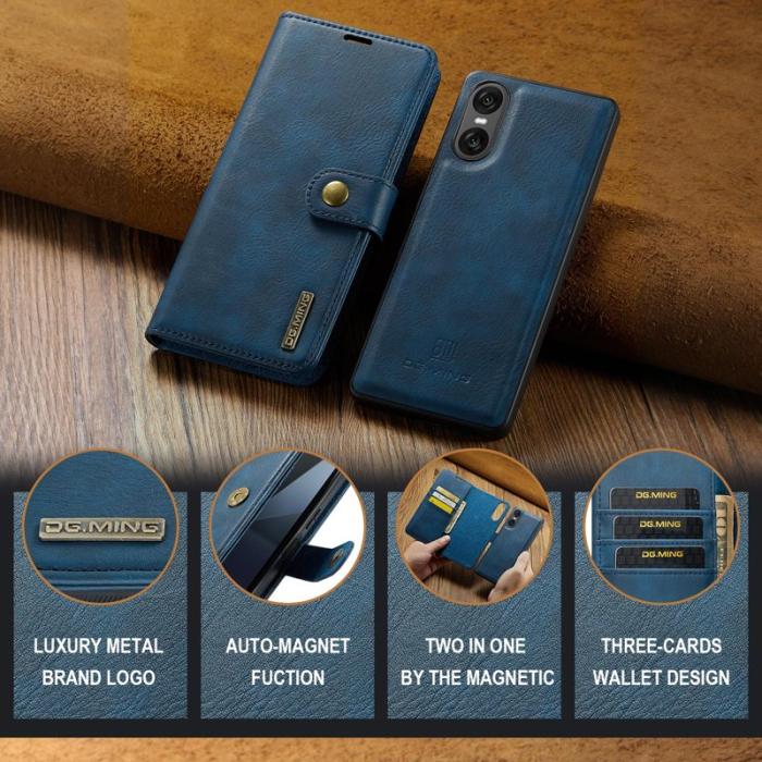 DG.MING - DG.MING Sony Xperia 10 VI Plånboksfodral 2 i 1 Removable Äkta läder - Blå