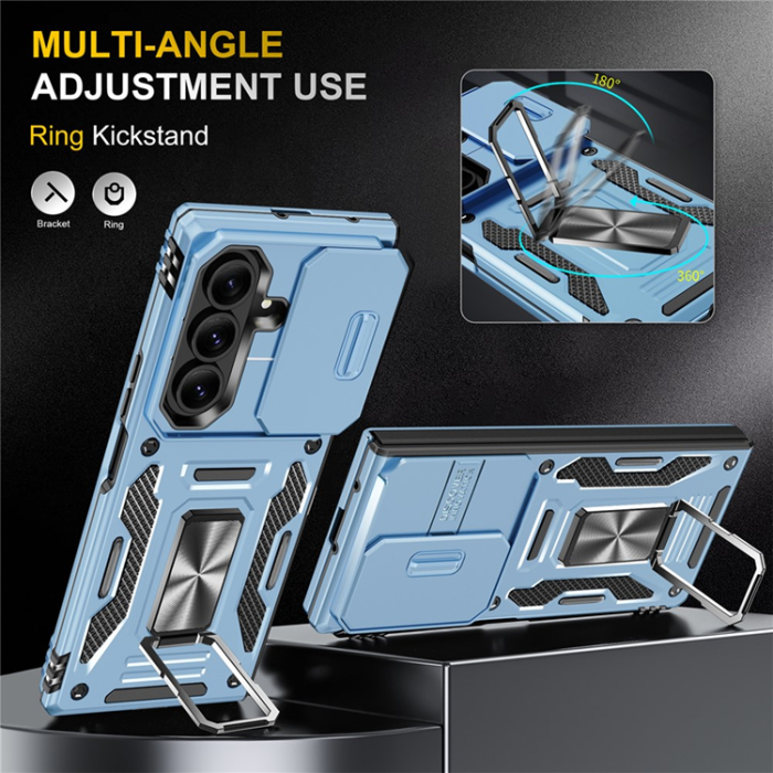A-One Brand - Galaxy Z Fold7 5G Mobilskal Kickstand Slide - Babyblå