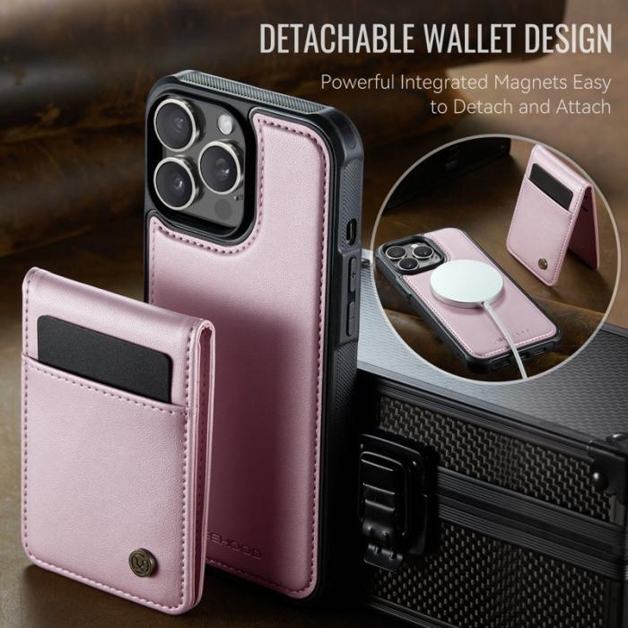 JEEHOOD - JEEHOOD J06 Mobilskal till iPhone 12 Pro Max Läder MagSafe Rosa