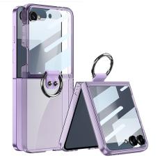 GKK - GKK Samsung Galaxy Z Flip7 Fodral - PC + Tempered Glass - Lila