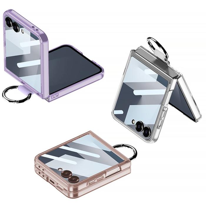 GKK - GKK Samsung Galaxy Z Flip7 Fodral - PC + Tempered Glass - Svart