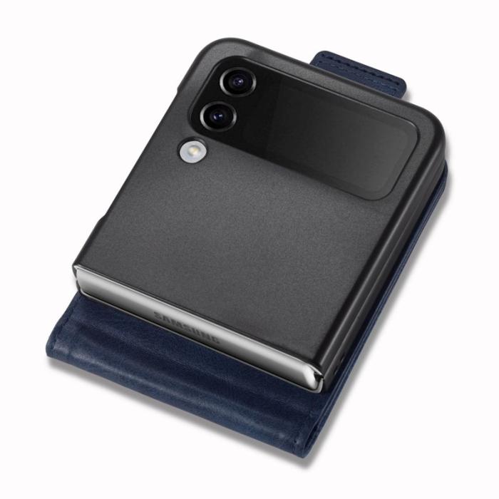 LC.imeeke - LC.IMEEKE för Samsung Galaxy Z Flip4 5G Fodral - KonstLäder - Blå