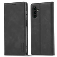 LC.imeeke - LC.IMEEKE Samsung Galaxy A17 Pl&aring;nboksfodral Konstl&auml;der - Svart