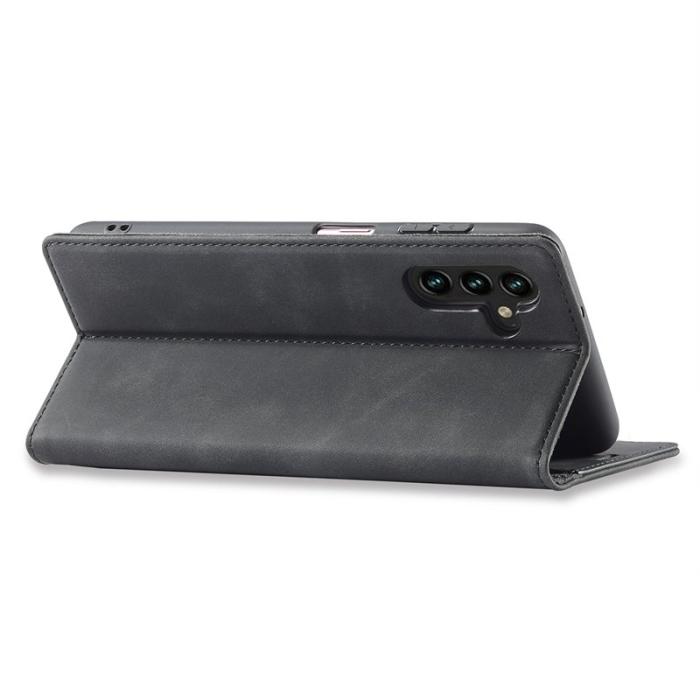 LC.imeeke - LC.IMEEKE Samsung Galaxy A17 Plånboksfodral Konstläder - Svart