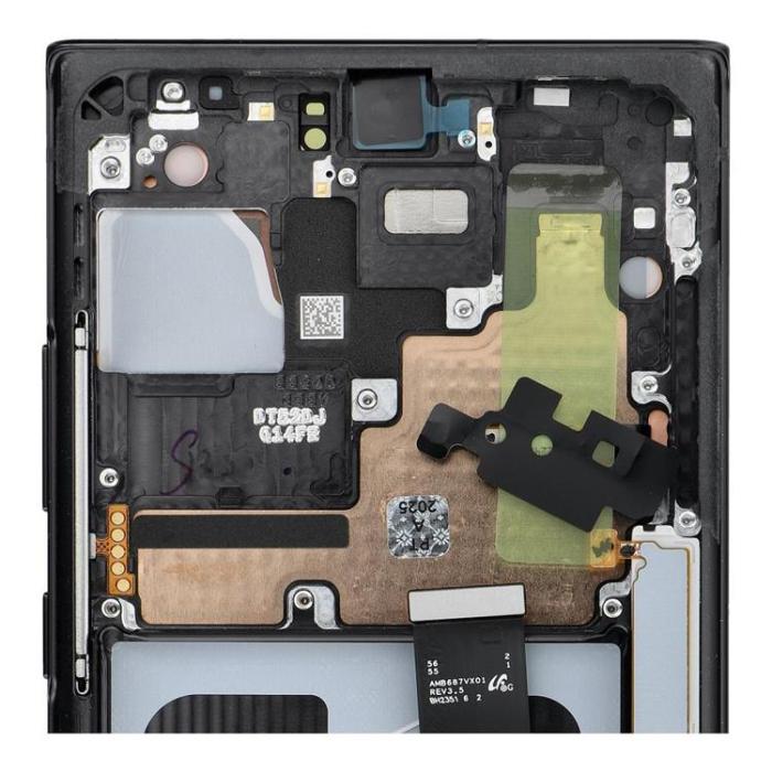 OEM - SAMSUNG Note 20 Ultra Skärm med LCD-display Mystic - Svart