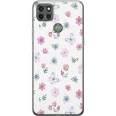 iSecrets - Mobilskal till Motorola Moto G9 Power med Blommor och fj&auml;rillar