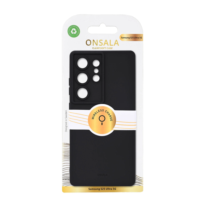 Onsala - Onsala Galaxy S25 Ultra Mobilskal Silikonkänsla Återvunnen - Svart