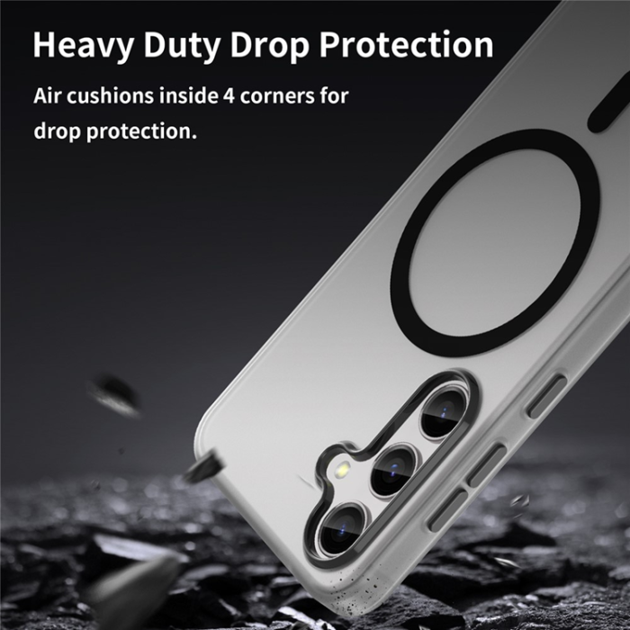 A-One Brand - Galaxy S25 Plus/S24 Plus Mobilskal MagSafe Frost - Svart