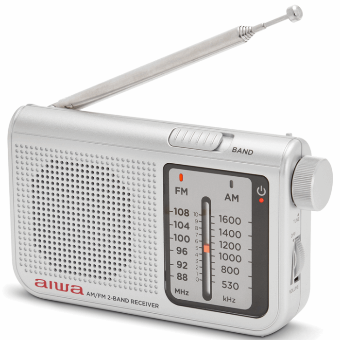 AIWA - AIWA Pocket Radio med FM/MW - Silver
