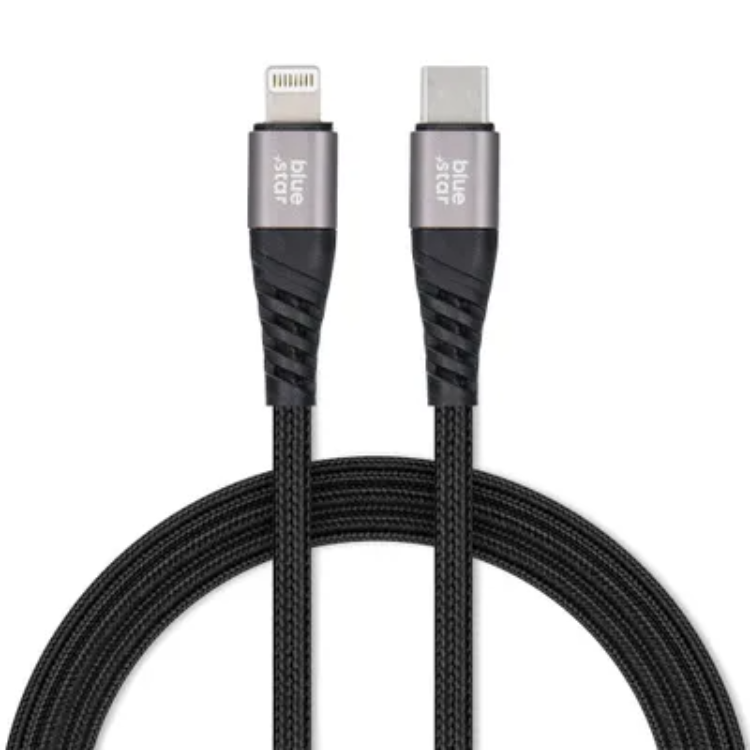Blue Star USB-C till Lightning kabel 1.2m - Svart | 3541 | AlltMobil