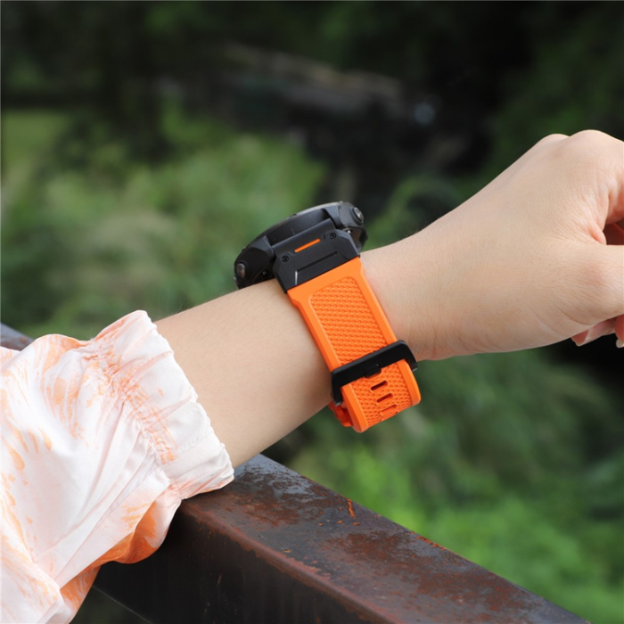 A-One Brand - Garmin Fenix 8 (47mm) Armband Silikon - Orange