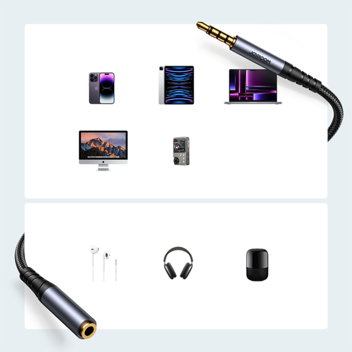 Joyroom - Joyroom AUX 3.5mm Mini Jack Hane/Mini Jack Hona Kabel 1.2 m