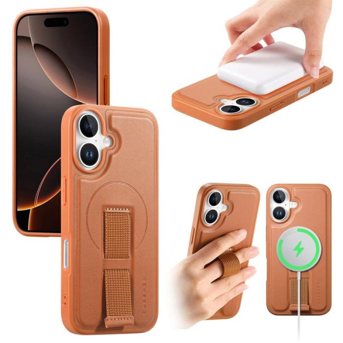 CASENEO - CASENEO iPhone 17 Fodral Magnetiskt KonstLäder - Brun