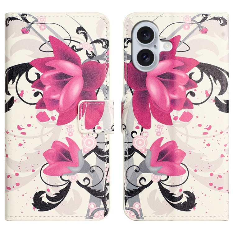 iPhone 17 Plånboksfodral Pattern Print - Lotus | 2353 | AlltMobil