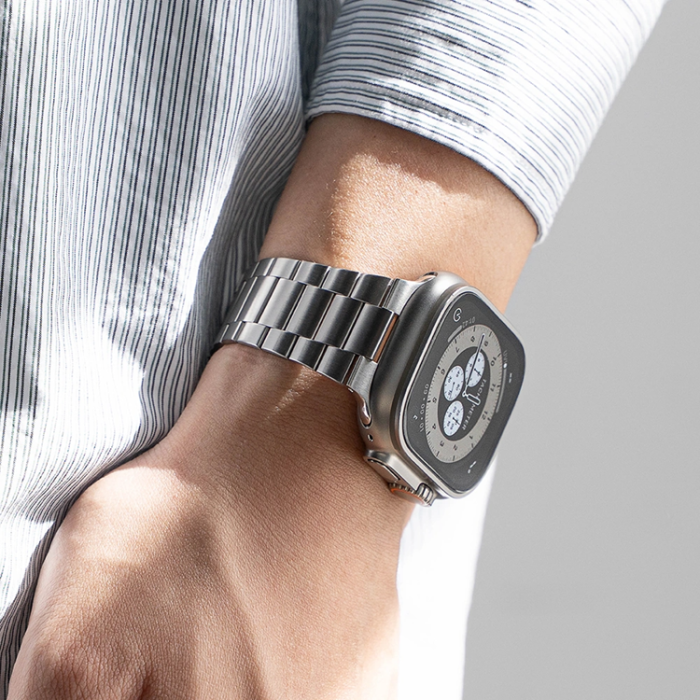 Ringke - Ringke Apple Watch (44/45/46/49mm) Armband Metal Air - Silver