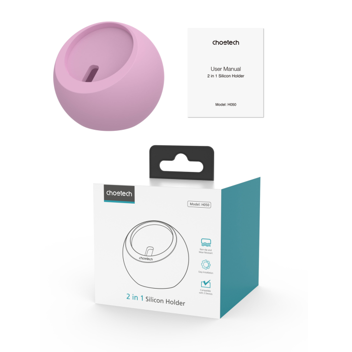 Choetech - Choetech Magsafe Laddningsställ för iPhone/Apple Watch - Rosa