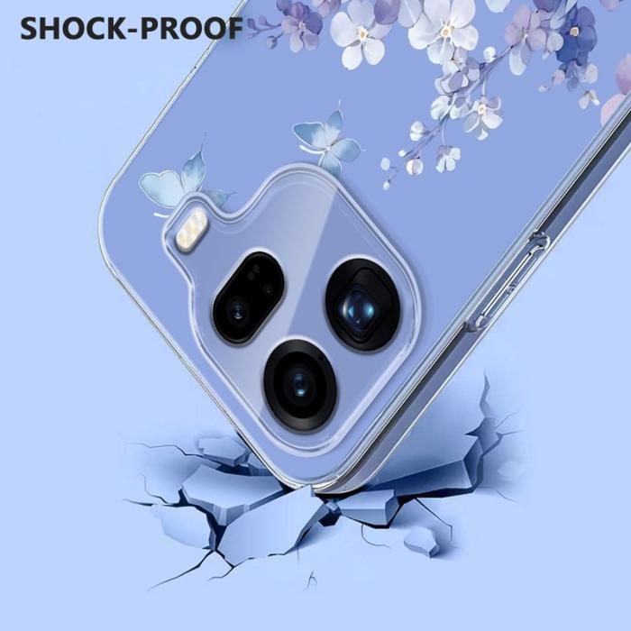 OEM - Mobilskal till Oppo Find X9 Pro 5G Plast Blommönster - Violett