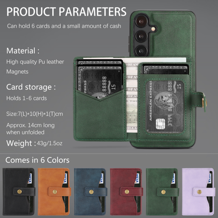 A-One Brand - Galaxy S25 Mobilskal MagSafe Detachable Korthållare Kickstand